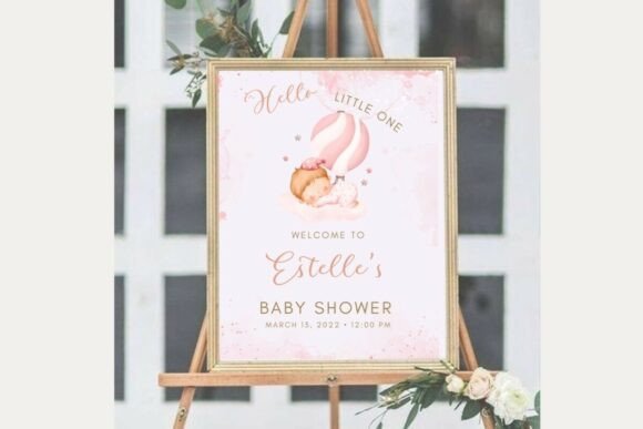 Baby Shower Welcome Sign Template 23