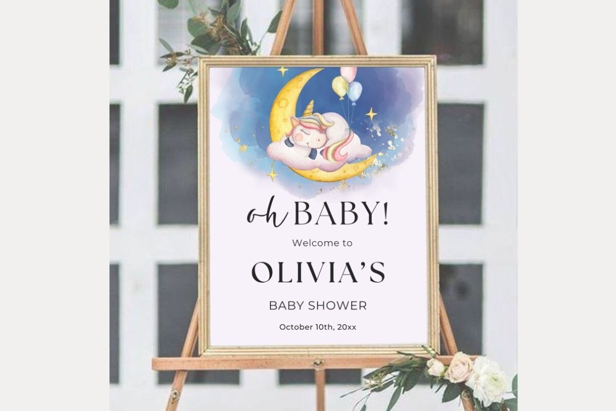Baby Shower Welcome Sign Template 25