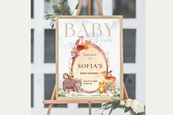 Baby Shower Welcome Sign Template 30