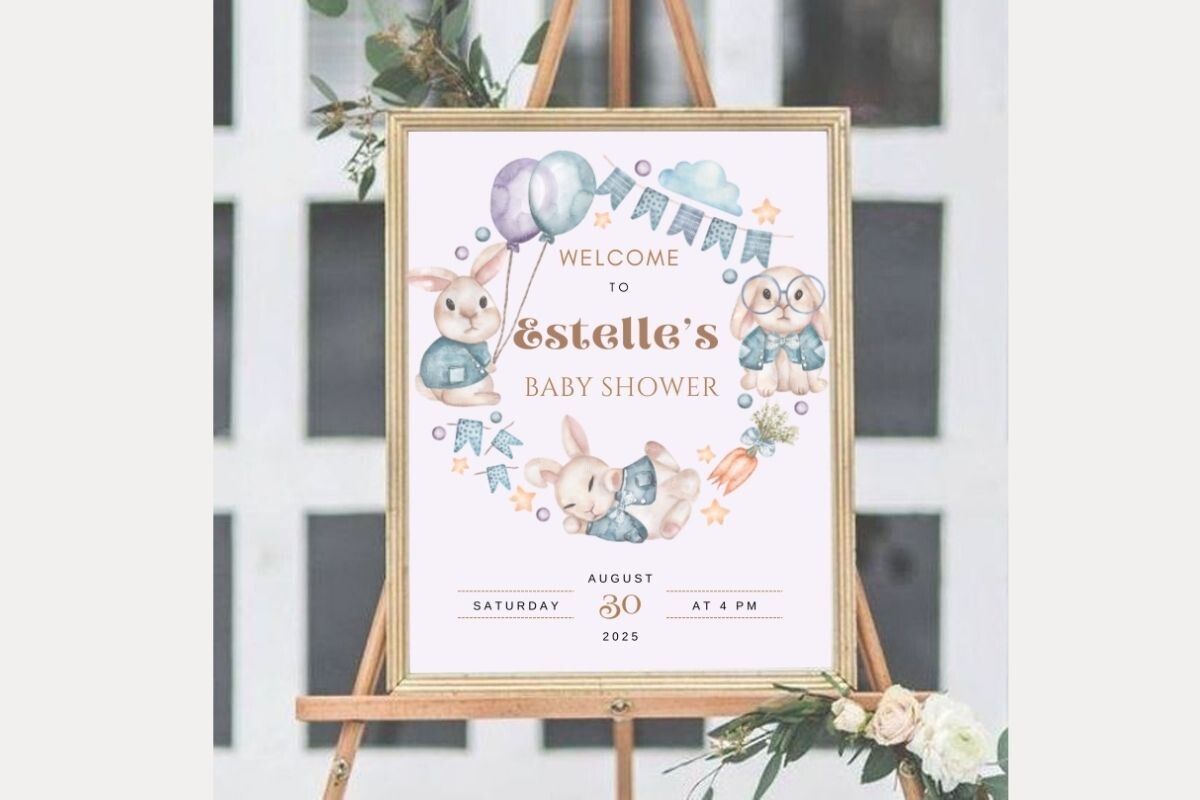 Baby Shower Welcome Sign Template 34