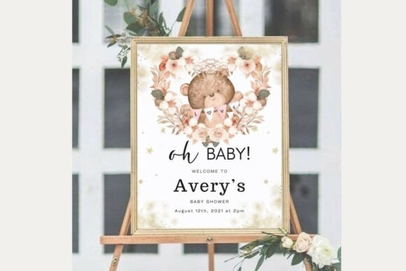 Baby Shower Welcome Sign Template 40