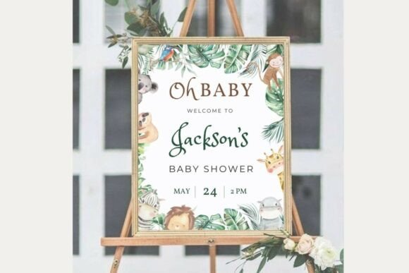 Baby Shower Welcome Sign Template 47