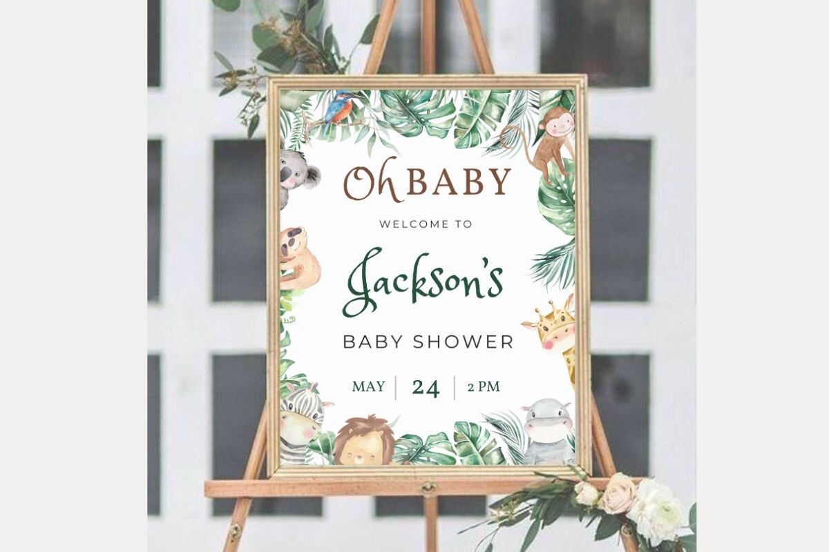 Baby Shower Welcome Sign Template 47