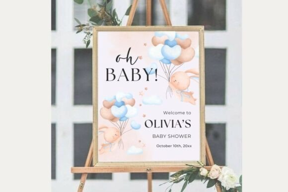 Baby Shower Welcome Sign Template 5