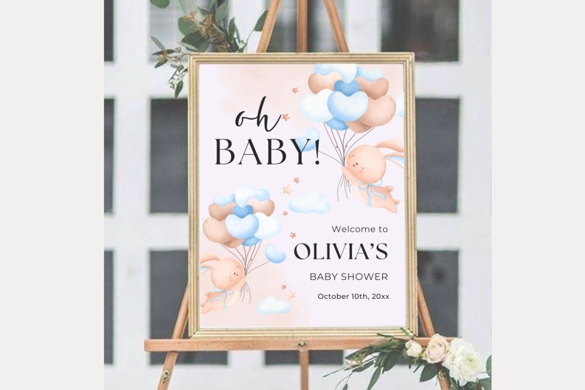 Baby Shower Welcome Sign Template 5