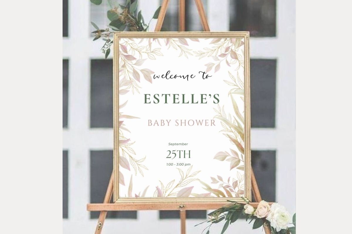 Baby Shower Welcome Sign Template 57