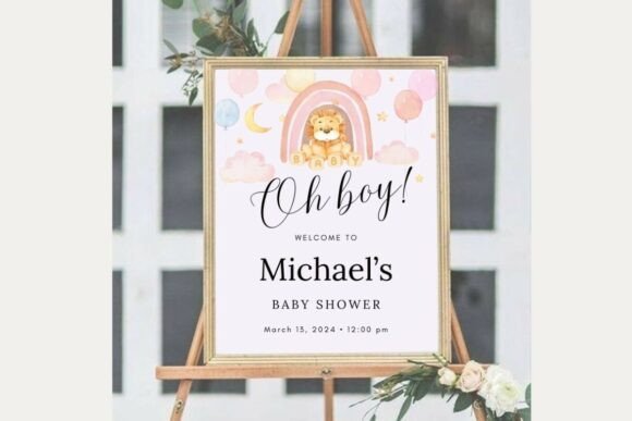 Baby Shower Welcome Sign Template 59