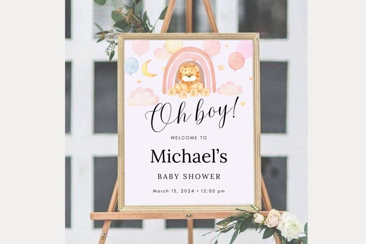 Baby Shower Welcome Sign Template 59