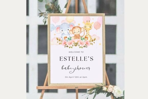 Baby Shower Welcome Sign Template 60