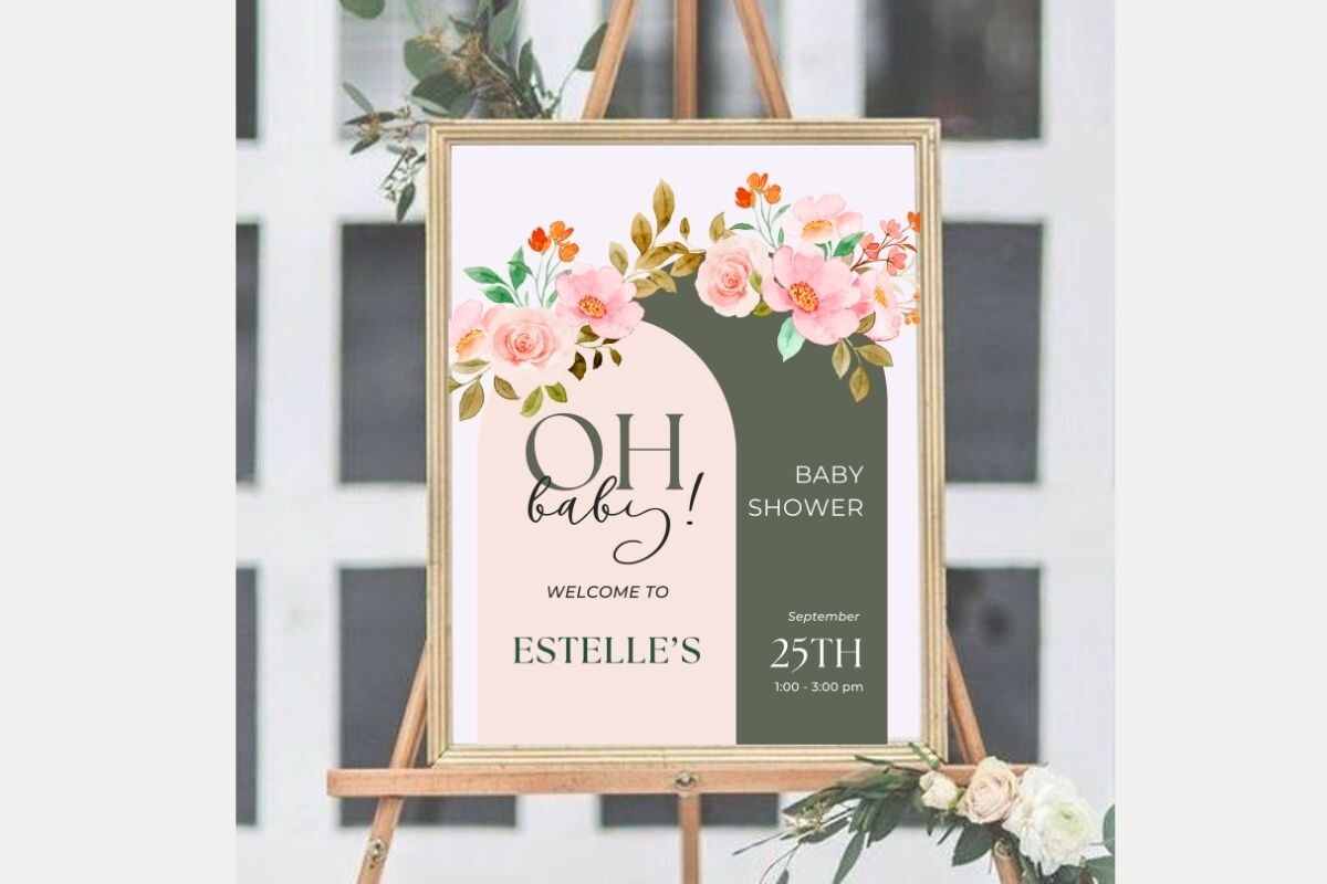 Baby Shower Welcome Sign Template 61