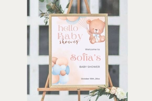 Baby Shower Welcome Sign Template 7