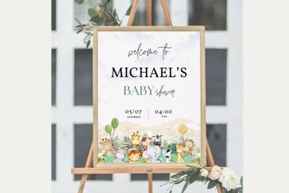 Baby Shower Welcome Sign Template 70