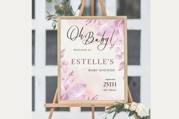 Baby Shower Welcome Sign Template 75