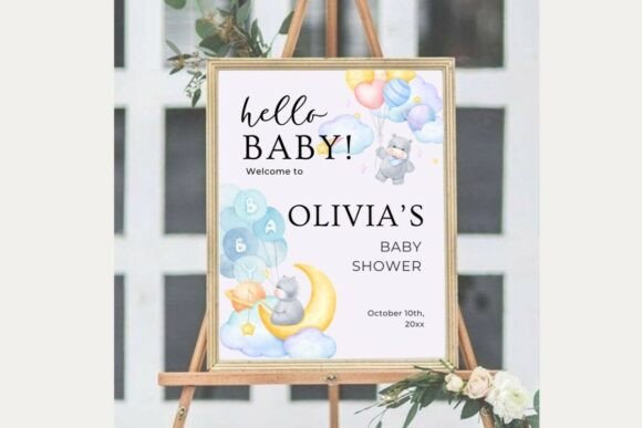 Baby Shower Welcome Sign Template 8