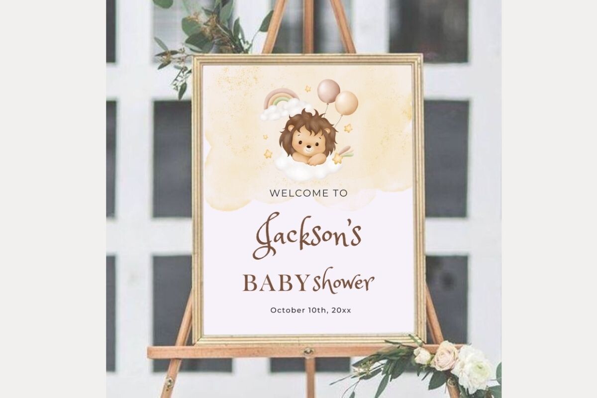 Baby Shower Welcome Sign Template 9