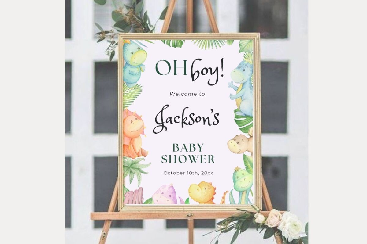 Baby Shower Welcome Sign Template