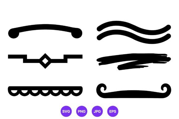 Black Decorative Line Art Collection