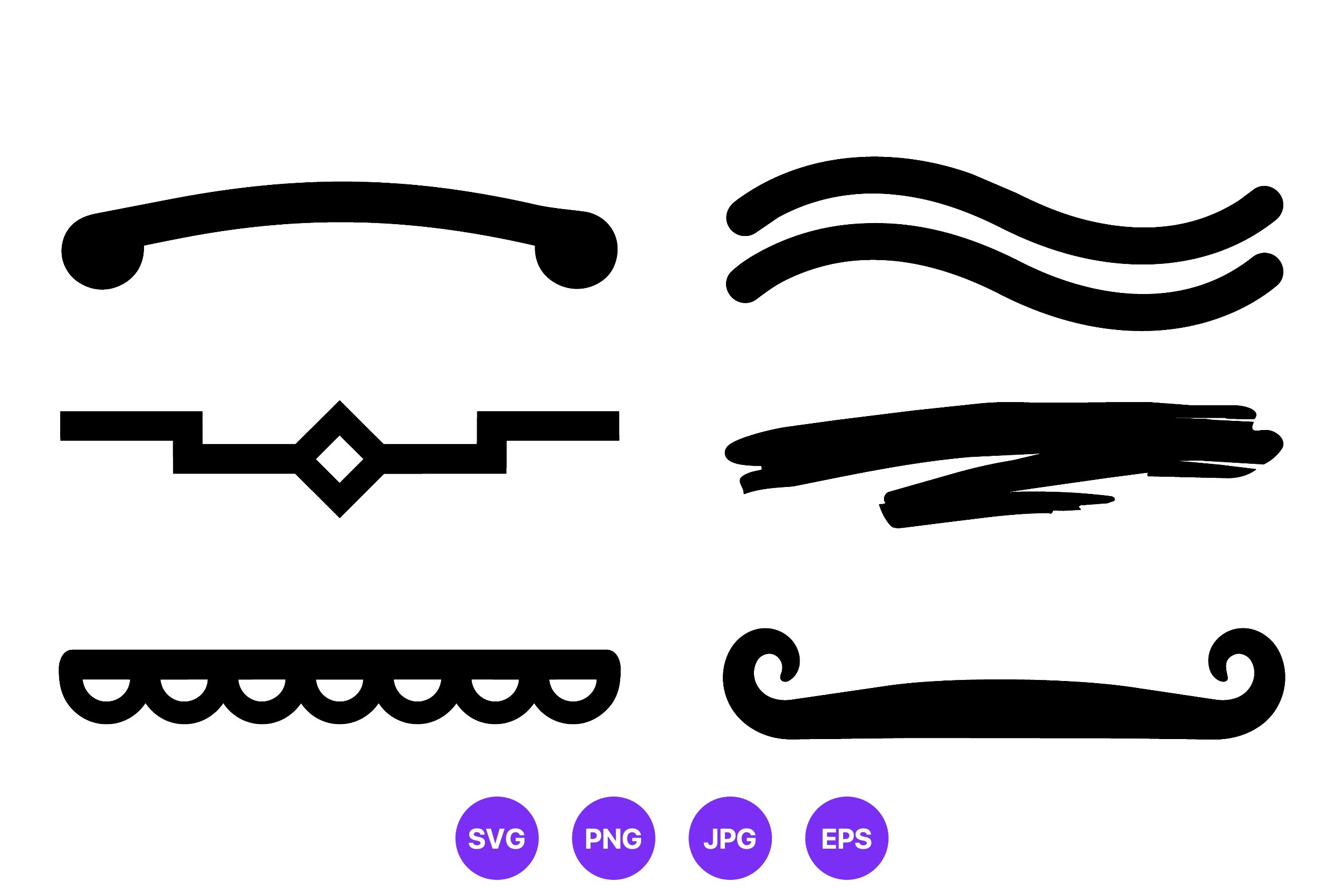 Black Decorative Line Art Collection