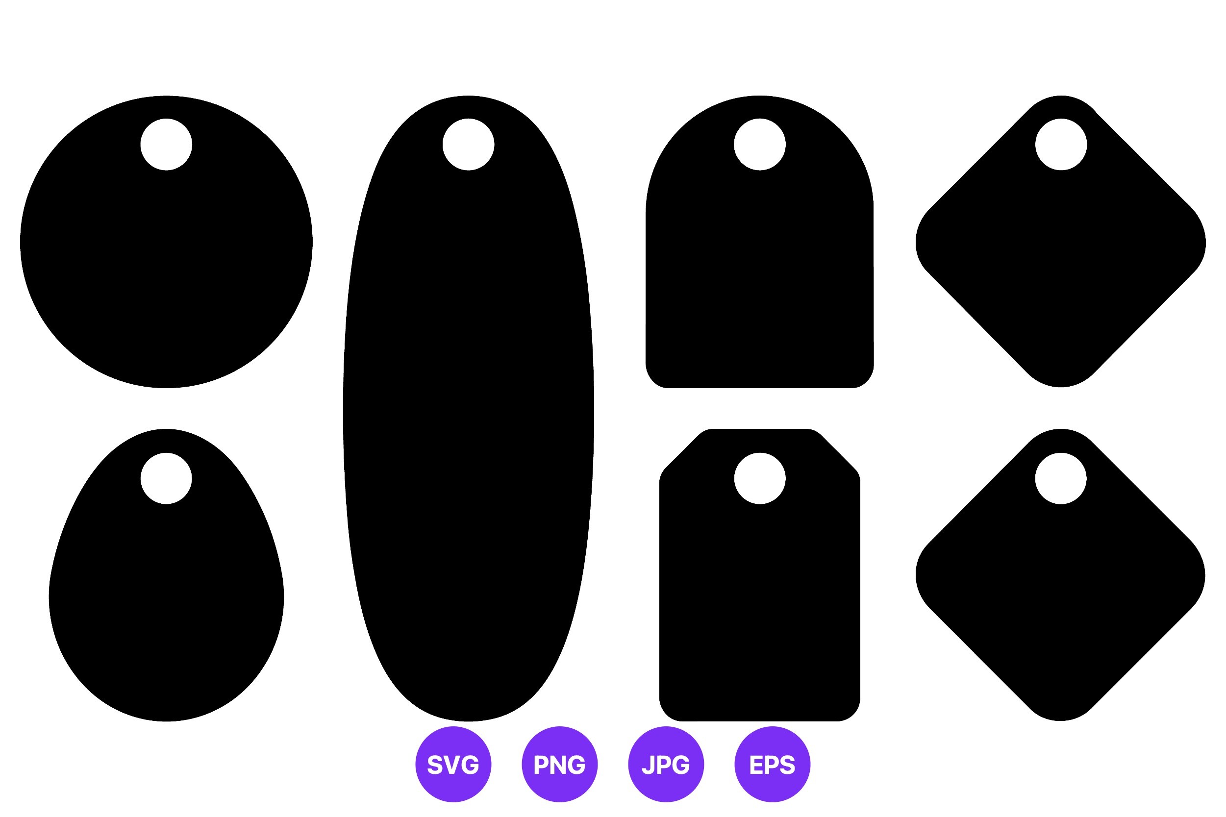 Blank Tag Shapes Vector