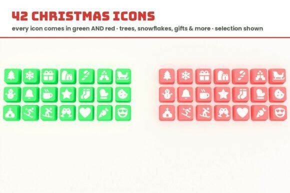 Christmas Click Keychain System | 3D Printable Swappable Ornaments - Image 3