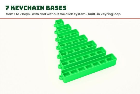 Christmas Click Keychain System | 3D Printable Swappable Ornaments - Image 4