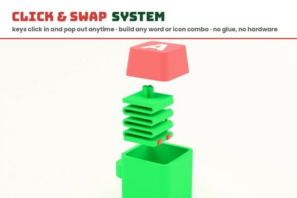 Christmas Click Keychain System | 3D Printable Swappable Ornaments - Image 5