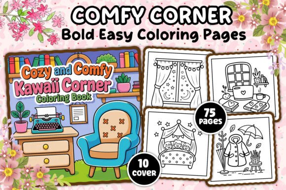 Cozy and Comfy Corner Coloring Pages