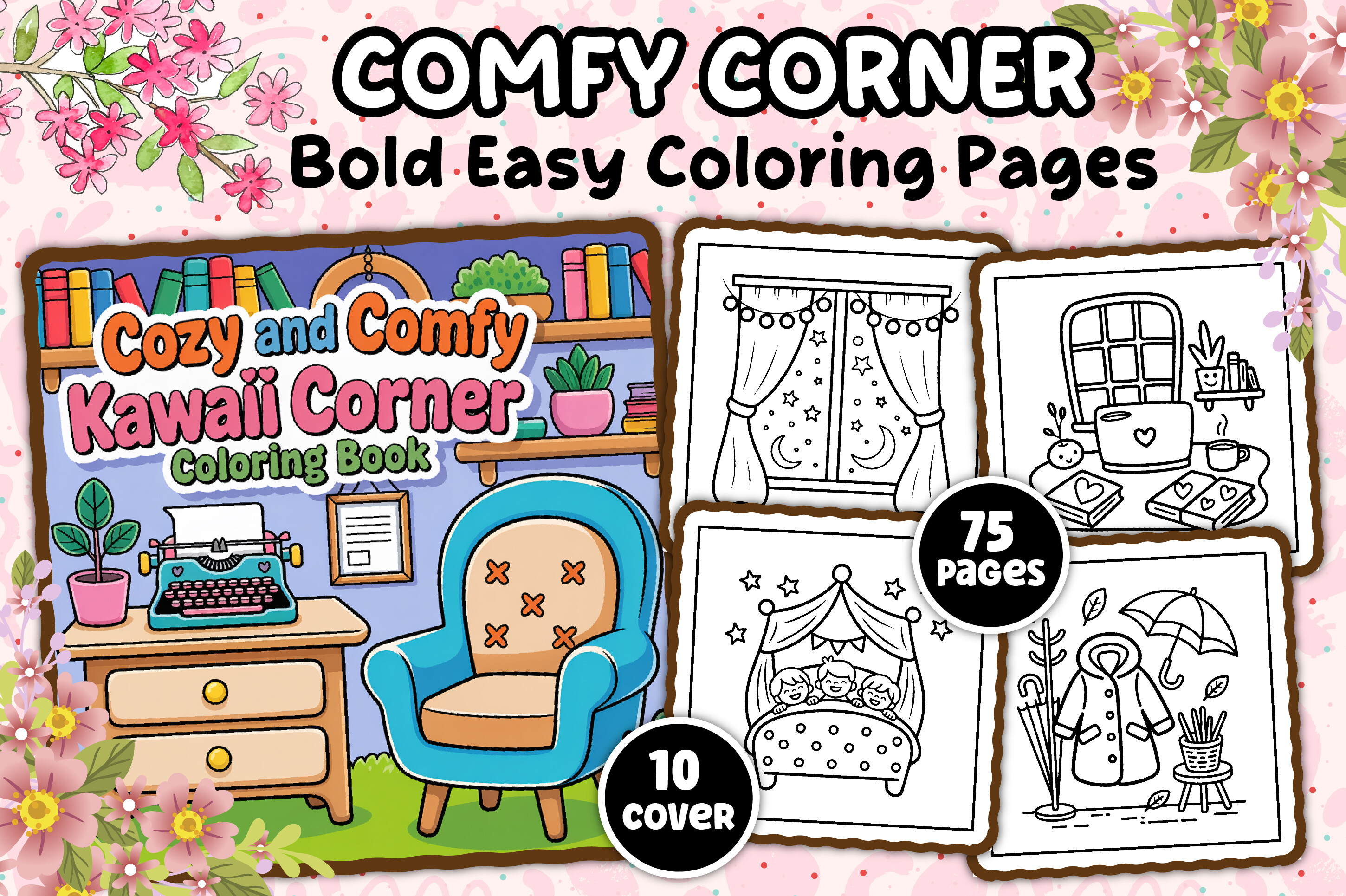 Cozy and Comfy Corner Coloring Pages