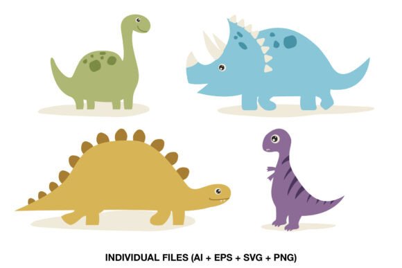 Cute Dinosaur Clipart Set