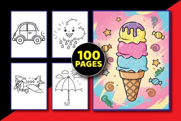 Dot-to-Dot Fun Coloring Book for Kids