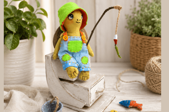 🐢 Fishing Turtle Sewing Pattern (PDF)