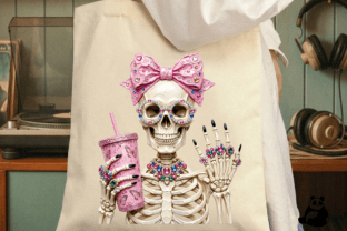 Glam Pink Skeleton PNG Clipart Graphic by 90s Panda · Creative Fabrica