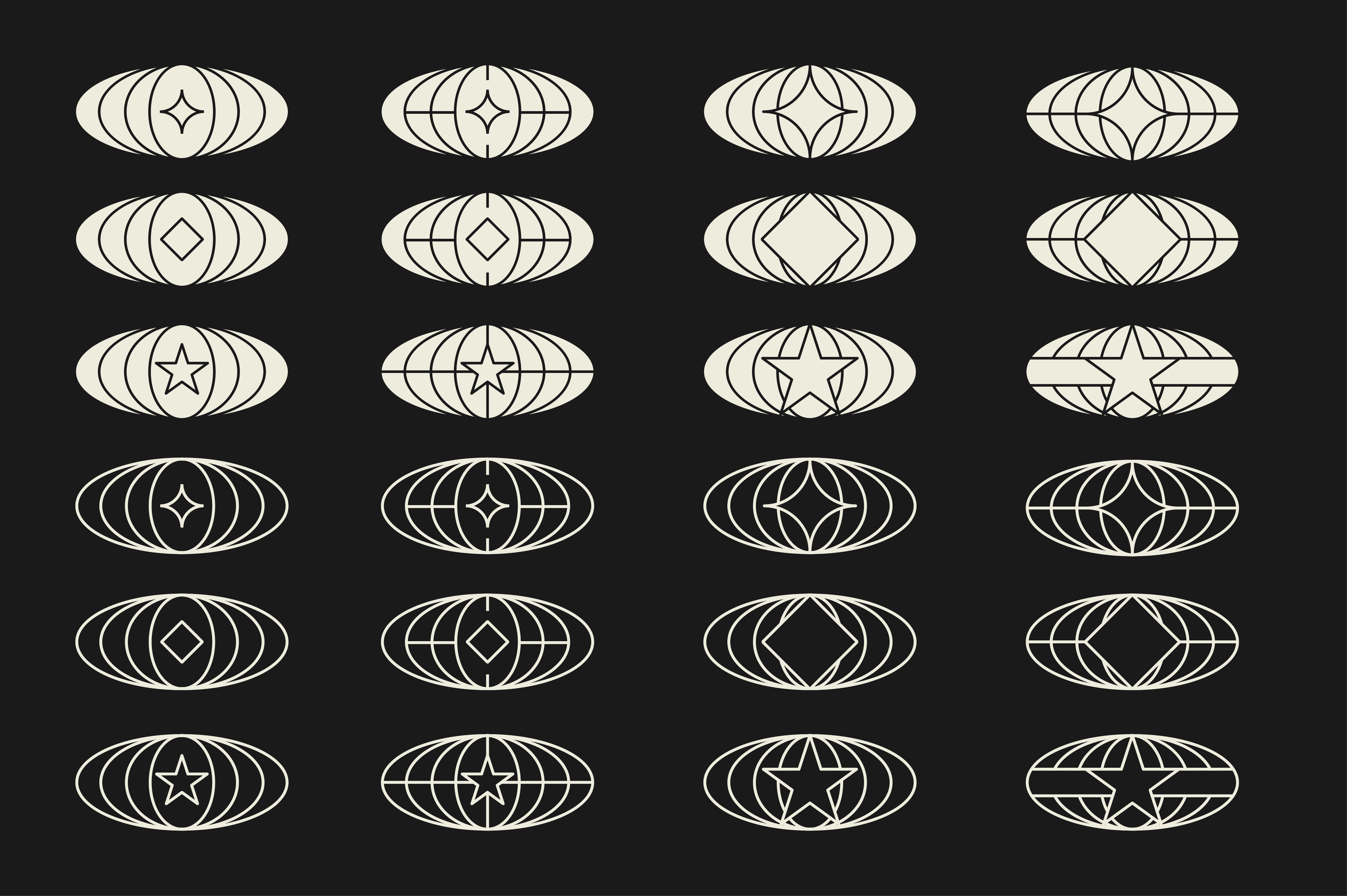 Global Earth Sphere Wireframe Line