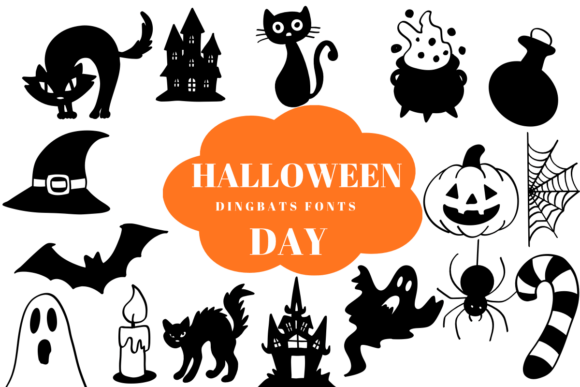 Preview of Halloween Day dingbat font