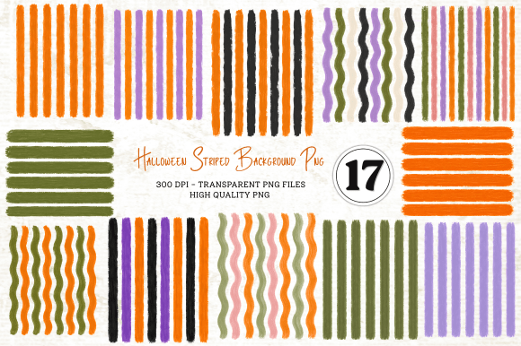 Halloween Striped Background PNG