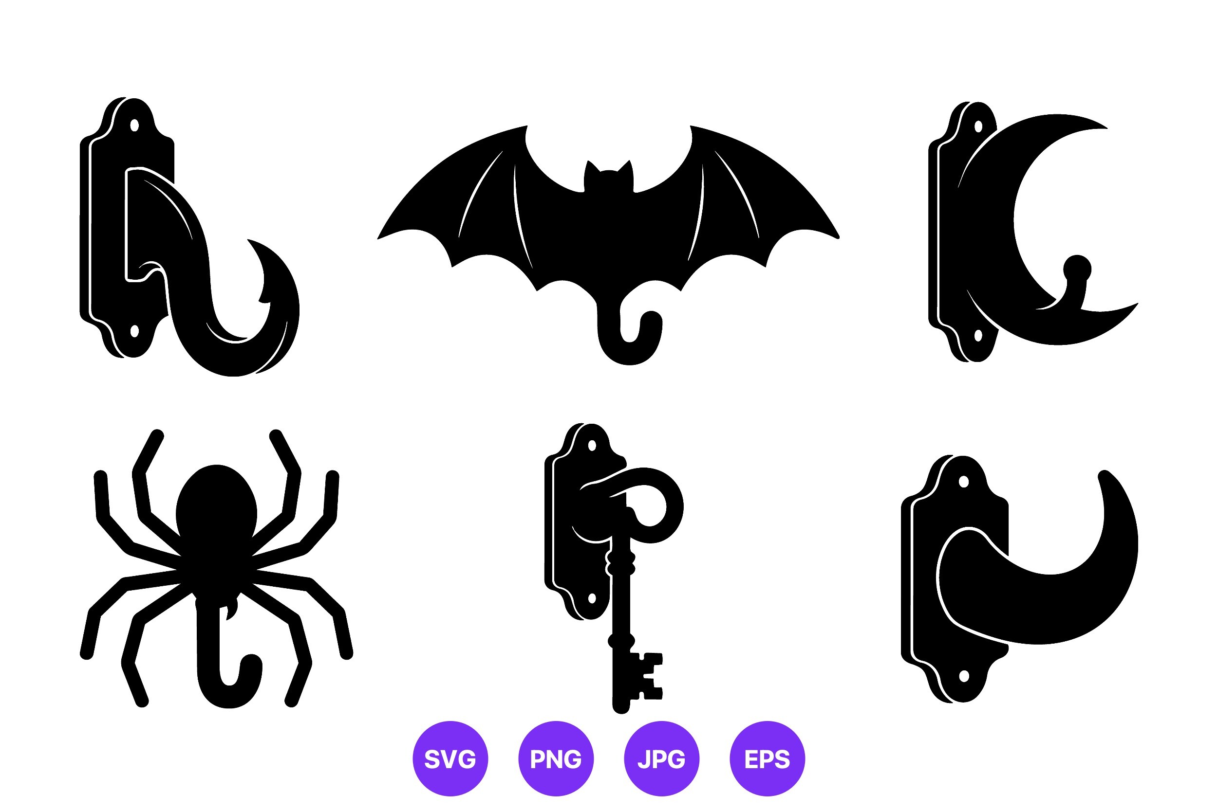 Halloween Hook Silhouette Set