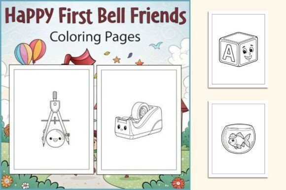 Happy First Bell Friends Coloring Pages