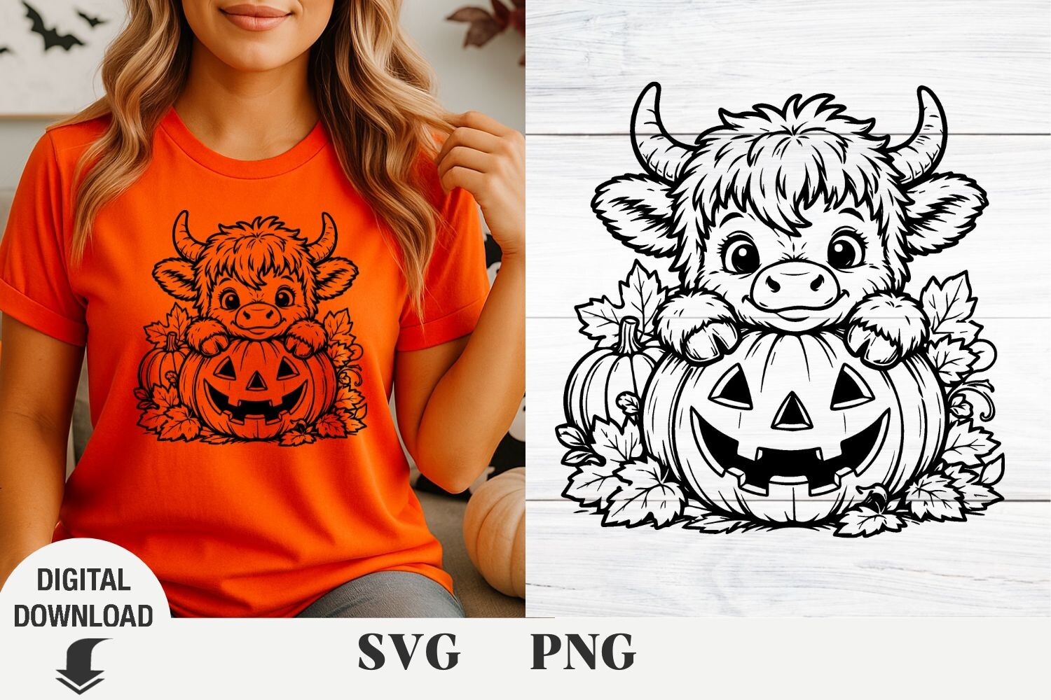 Highland Cow Halloween Svg, Halloween
