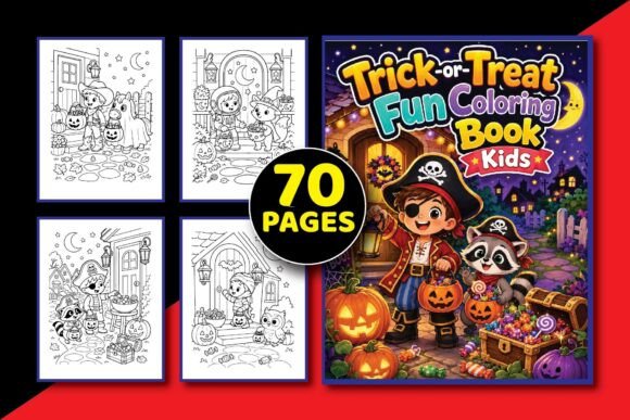 Kids Trick-or-Treat Fun Coloring Book