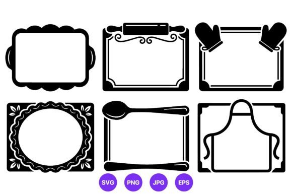 Kitchen Frames with Apron Oven Mitts and