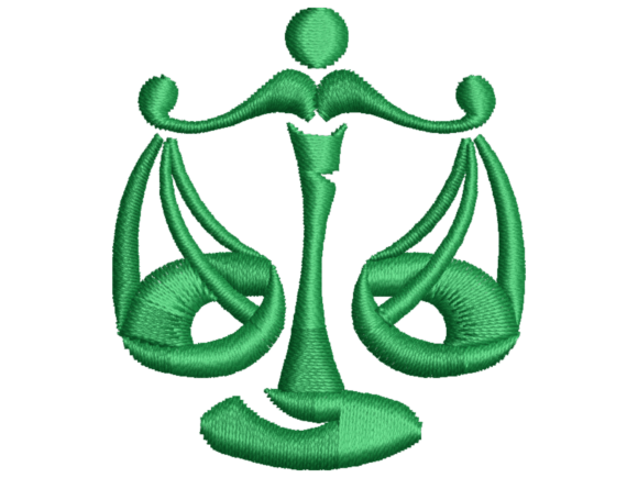 Libra Zodiac Machine Embroidery