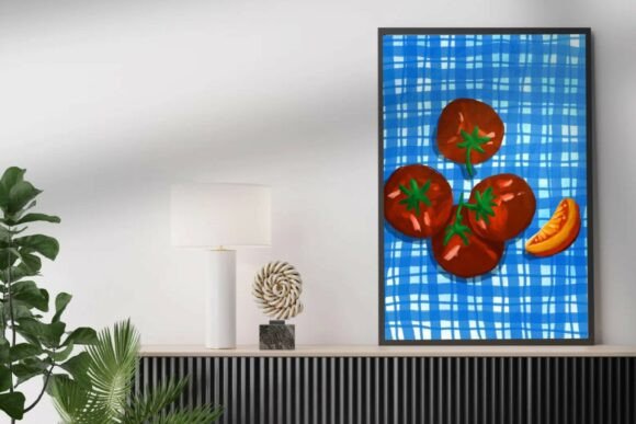 Mediterranean Tomato Art Print Santorini