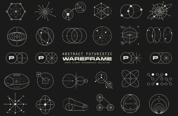 Micrographic Element Futuristic UI Cyber