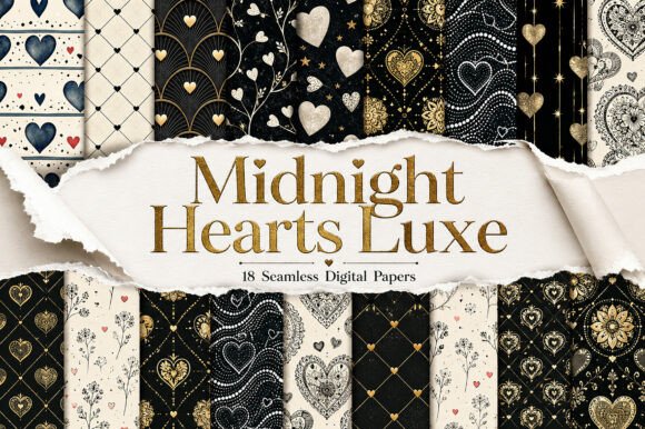 Midnight Hearts Luxe – Elegant Seamless
