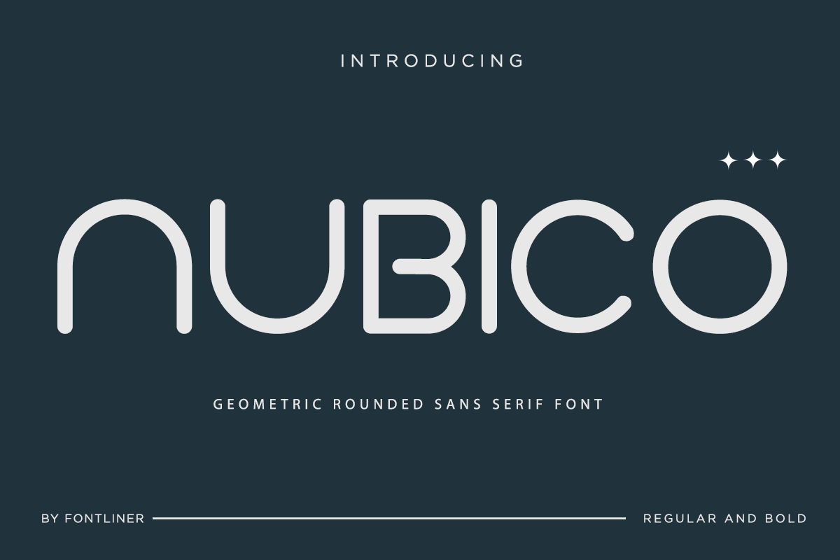 Nubico font preview - versatile rounded sans-serif typeface for branding
