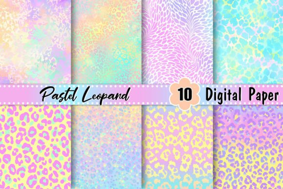 Pastel Leopard Digital Paper