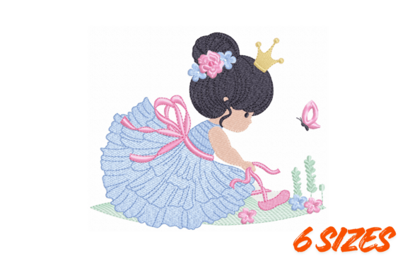 Princess Girl Embroidery Design File