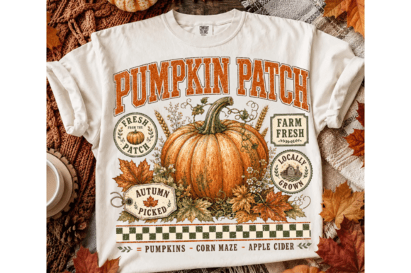 Retro Pumpkin Patch Png, Trendy Fall PNG