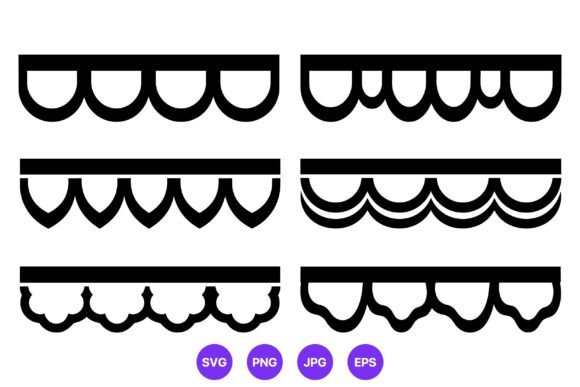 Scalloped Border Flat Vector Design