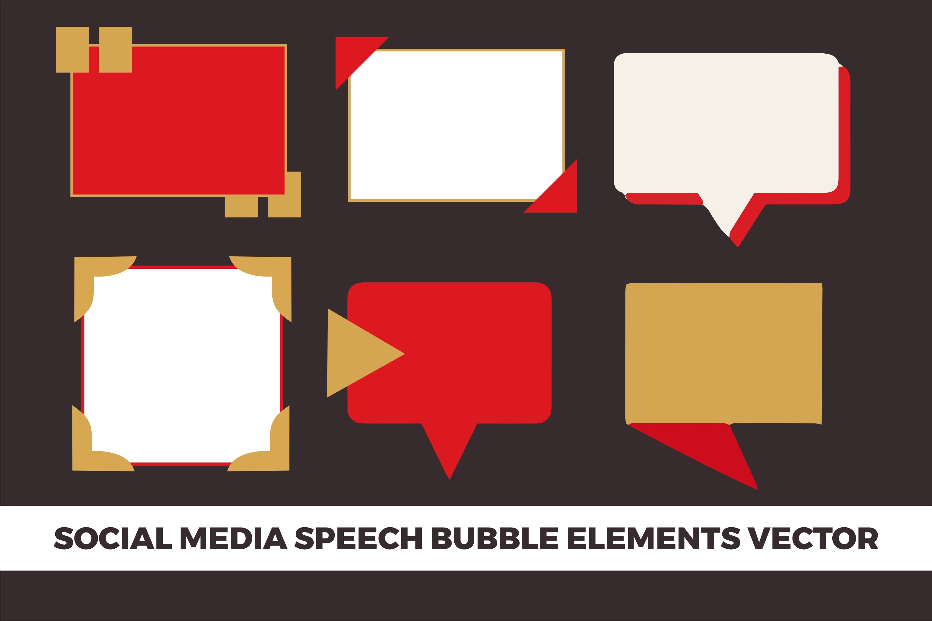 Social Media Speech Bubble Elements
